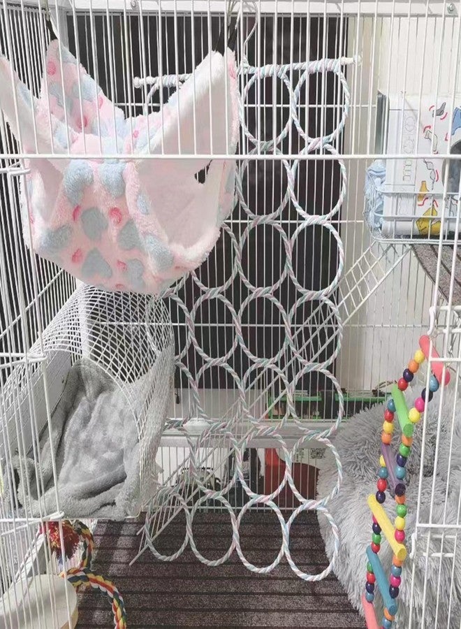 Oooct 2 Pack Hanging Rat Rope Net, Bird Swing Toy, Parrot Climbing Ladder Bridge for Small Animal Cage Accessories - Image 4